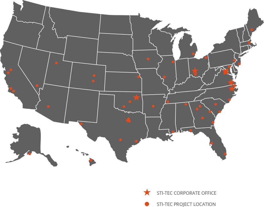 graphic map with location dots